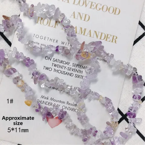 DIY Jewelry Accessories Polished Irregular Resin Crushed Stone Purple Transparent Amber Beads For Necklace Bracelet Making