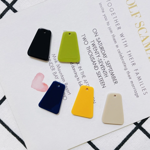 DIY Schmuckherstellung Harz Trapezoid Anhänger Charms Für Ohrringe Armband Halskette Handwerk Einfarbig Handgemachte Komponenten