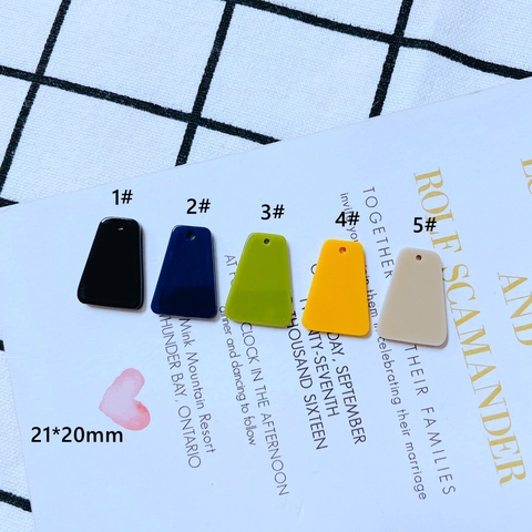 DIY Schmuckherstellung Harz Trapezoid Anhänger Charms Für Ohrringe Armband Halskette Handwerk Einfarbig Handgemachte Komponenten