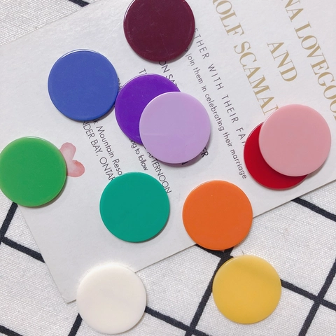 Runde Kunstharz Cabochons Bunte Kreisförmige Patches Für DIY Schmuckherstellung Ohrringe Stecker Handgefertigtes Zubehör