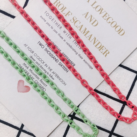Anelli di Catena Fai da Te in Plastica Color Caramella Minimalisti per Collane Bracciali Cordini per Telefono Decorazione Borse Accessori Gioielli in Resina