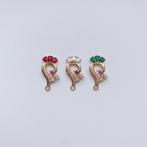 Alloy Peacock Pendant With Rhinestones Vintage Gold Plated Animal Shape DIY Jewelry Findings For Necklace Earring Making