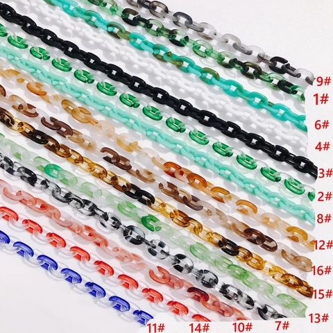 Acrylic Eyewear Chain DIY Jewelry Accessory Vintage Leopard Marble Pattern Lanyard Bag Strap Decoration For Women Fashion