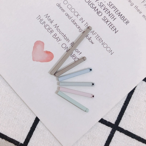 DIY Jewelry Accessories Alloy Matte Geometric Long Bar Pendants For Earrings Necklace Bracelet Making Morandi Colors