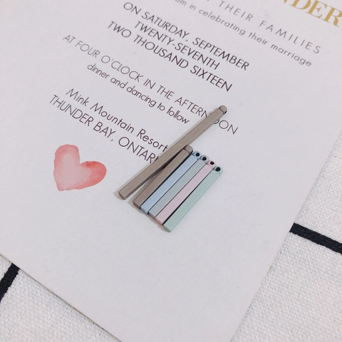 DIY Jewelry Accessories Alloy Matte Geometric Long Bar Pendants For Earrings Necklace Bracelet Making Morandi Colors