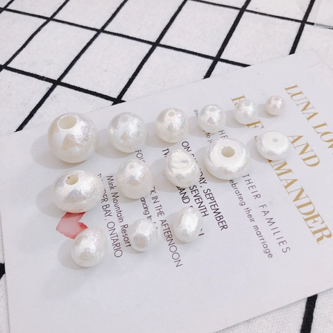 Baroque Irregular Artificial Pearl Resin Beads Iridescent Wrinkled Surface Loose Beads For DIY Earrings Jewelry Making Handcraft Components