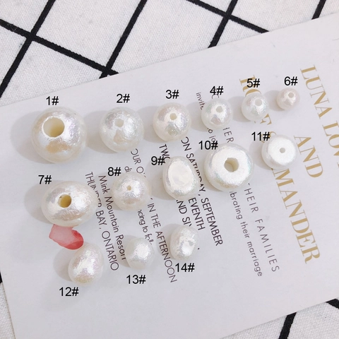 Baroque Irregular Artificial Pearl Resin Beads Iridescent Wrinkled Surface Loose Beads For DIY Earrings Jewelry Making Handcraft Components