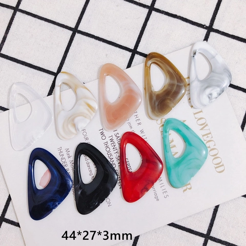 DIY Harz Geometrische Hohle Dreieck Charms Marmoriert Textur Acryl Anhänger Für Ohrring Schmuckherstellung Zubehör