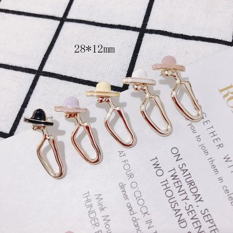 Colgante de Aleación Galvanizado Oro DIY Silueta Humana Geométrica Irregular Amuletos Esmalte para Pendientes Collar Accesorios para Creación Joyería
