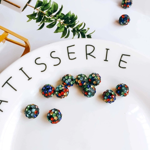 Alloy Multicolor Rhinestone Pave Ball Beads Shamballa Style Charms For DIY Jewelry Making Earrings Necklace Findings Jewelry Accessories