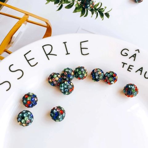 Alloy Multicolor Rhinestone Pave Ball Beads Shamballa Style Charms For DIY Jewelry Making Earrings Necklace Findings Jewelry Accessories