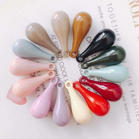 Waterdrop Shape Resin Pendants DIY Jewelry Making Accessories Colorful Teardrop Beads For Earrings Necklaces Crafts