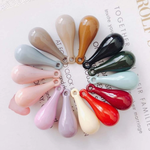 Waterdrop Shape Resin Pendants DIY Jewelry Making Accessories Colorful Teardrop Beads For Earrings Necklaces Crafts