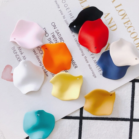 DIY Petal Shape Resin Charms For Jewelry Making Frosted Matte Flower Petal Pendants For Earrings Necklace Craft Supplies