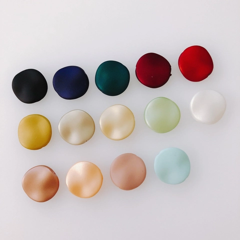 Perline in Acetato Tonde Piatte Ondulate Color Macaron per Creazione Gioielli Fai da Te Perline Sciolte con Foro Dritto Accessori Orecchini