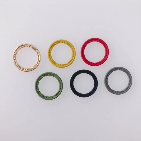 Legierung Gedrehte Runde Kreis Anhänger Für Ohrringherstellung Einfache Lackierte Schmuck DIY Zubehör Bunte Charms