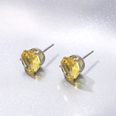 304 Edelstahl Bunte Zirkonia Ohrstecker Rundschliff Strass Ohrschmuck Damen 3mm Bis 8mm Accessoires
