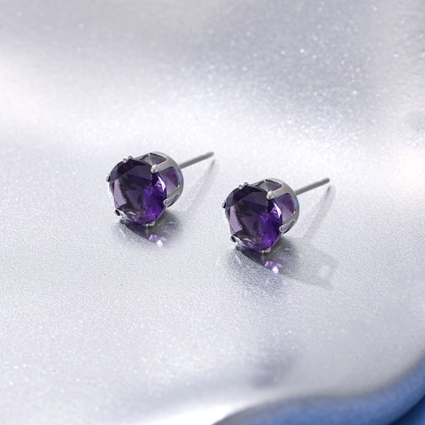 304 Edelstahl Bunte Zirkonia Ohrstecker Rundschliff Strass Ohrschmuck Damen 3mm Bis 8mm Accessoires