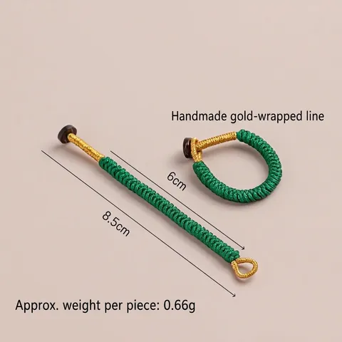 Handwoven Diamond Knot Rope Ring Buckle DIY Keychain Pendant Accessory Ethnic Style Handcrafted Cord Jewelry Crafting Decoration