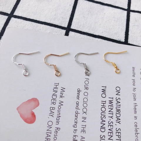 S925 Sterling Silver Earring Hooks For DIY Jewelry Making Findings Electroplated French Fish Hooks With Ball And Coil For Women