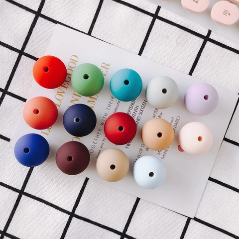 Round Resin Beads For DIY Jewelry Making Matte Colored Pendants For Necklaces And Earrings Handicraft Materials Accessory