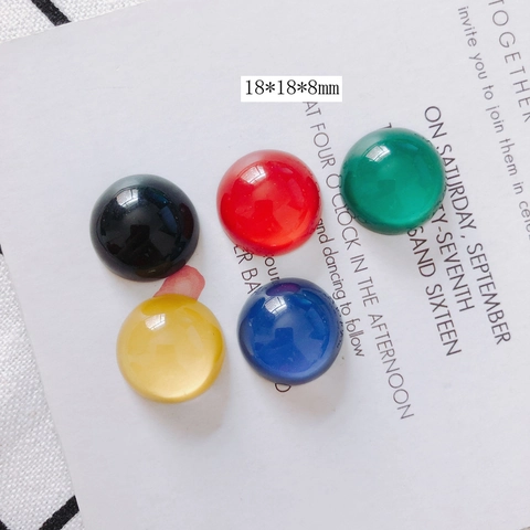 Round Holeless Glass Cabochon Colorful Dome Beads For DIY Jewelry Making Earrings Pendant Accessories Craft Supply
