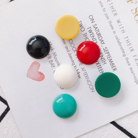 DIY Jewelry Accessories Round Dome Glass Cabochons No Hole Flatback Glossy Charms For Earrings Making DIY Craft Supplies