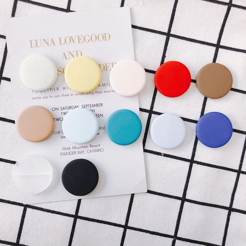 DIY Matte Resin Flat Round Beads Morandi Color Rubber Paint Charms For Handmade Earrings Pendants Jewelry Making Accessories