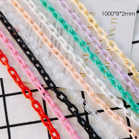 Colorful Plastic Acrylic Link Chain DIY Jewelry Making Accessory For Bag Phone Strap Necklace Handcrafted Supplies