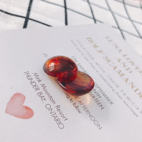 Round Glass Cabochon Tortoiseshell Pattern Amber Beads For DIY Jewelry Making Earring Pendant Accessories Retro Materials