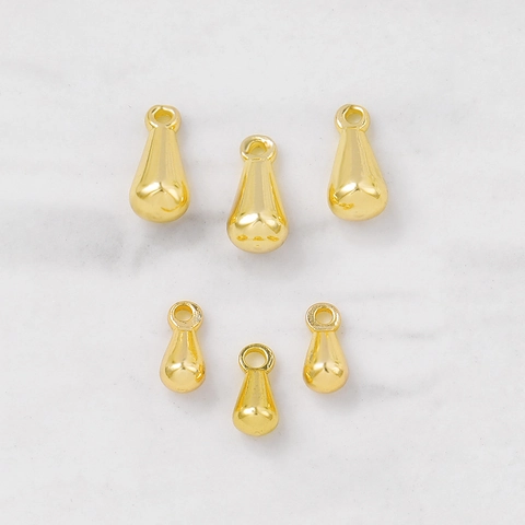 Minimalistische Koperen Vergulde Waterdruppel Hanger Voor DIY Ketting Armband Oorbellen Sieraden Maken Accessoires Charms