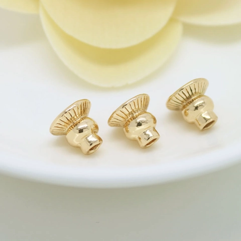 Calottes de Perles en Fleur Métal Vintage pour Bijoux DIY Supports de Perles en Cloche Dorés Accessoires