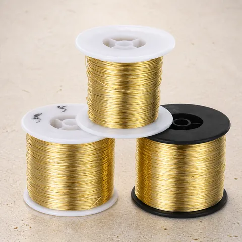High Quality Copper Jewelry Wire For DIY Crafting Gold Silver Plated Flexible Metal Shaping Wire For Handmade Beading Spool