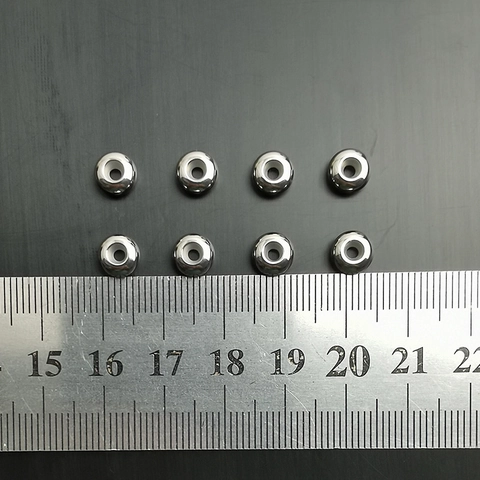 Stainless Steel Spacer Beads Large Hole Stopper Beads With Rubber Inner DIY Jewelry Making Round Positioning Beads Findings Accessory