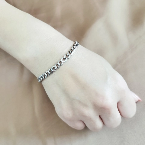 18K Gold Plated Stainless Steel Cuban Link Bracelet For Men Women Waterproof Non-Fading Curb Chain Bracelet Unisex Fashion Jewelry Gift