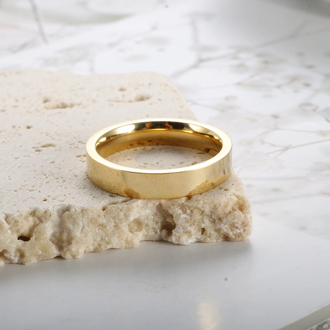Minimalist Stainless Steel Plain Band Ring High Polished Finger Ring Gold Silver For Men Women Fashion Jewelry Gift