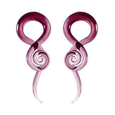 Glas Spirale Ohr Dehner Schnecke Expander Körper Piercing Schmuck Für Herren Damen Poliertes Glas Spirale Ohrschmuck Ein Paar
