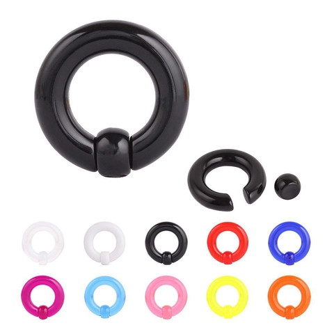 Acrylic Multi Color Captive Bead Rings For Ear Nose Piercing Minimalist Body Jewelry For Men Women Daily Decorative Accessories