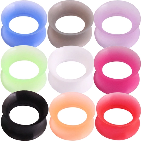 Μαλακά Σκουλαρίκια Σιλικόνης Ear Gauges Plugs Double Flare Flexible Ear Tunnels Κοσμήματα Piercing Σώματος Άνδρες Γυναίκες Καθημερινό