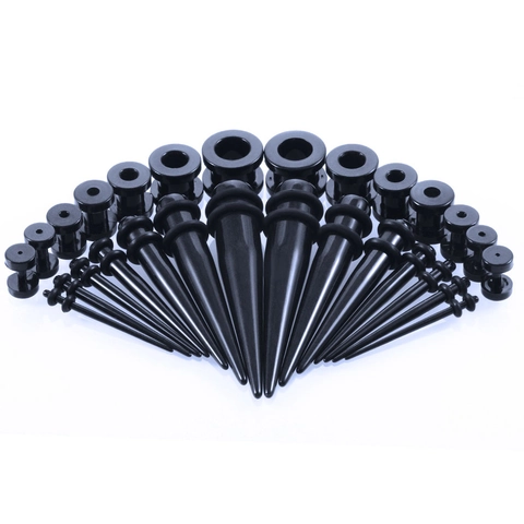 Acryl Oor Stretching Kit Tapers En Plugs Gauges Piercing Lichaamssieraden Voor Mannen Vrouwen Expansie Tool Meerdere Kleuren Gepolijst