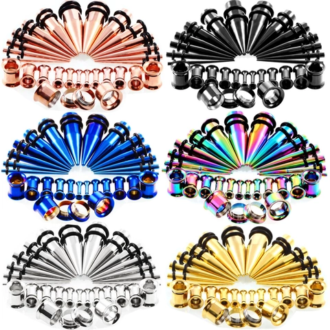 Edelstahl Ohr-Taper Und Tunnel Internes Gewinde Ohr-Stretching Body Piercing Schmuck Für Herren Damen Einfacher Stil