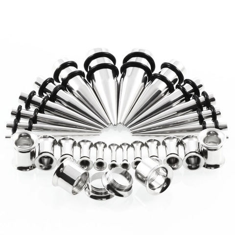 Edelstahl Ohr-Taper Und Tunnel Internes Gewinde Ohr-Stretching Body Piercing Schmuck Für Herren Damen Einfacher Stil