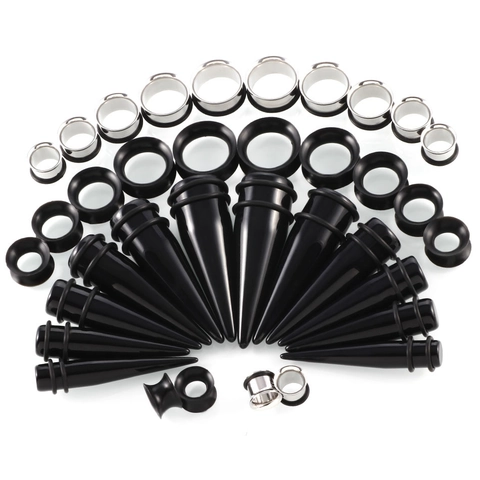 Edelstahl Acryl Ohrdehnungs Kit Kegel Tunnel Plugs Piercing Schmuck Für Herren Damen Körperschmuck