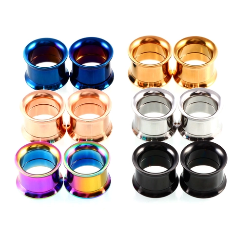 Edelstahl Ear Tunnels Plugs Mit Schraubverschluss Multi Größen Ohrdehnen Körperschmuck Punk Piercing Für Damen Herren Dekor