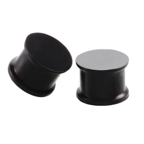 Soft Silicone Solid Ear Plugs Double Flare Ear Gauges Expander Stretching Body Piercing Jewelry For Men Women