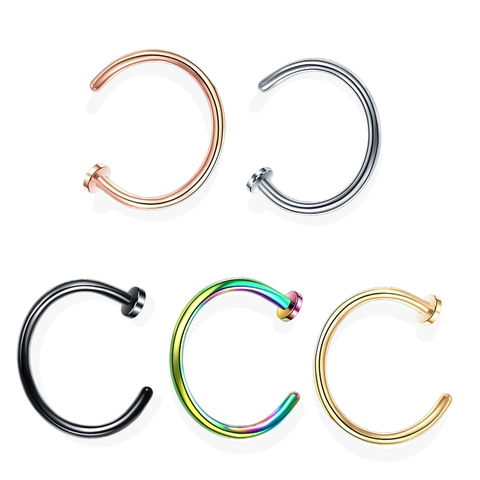 Edelstahl Nasenringe Set Für Damen Herren Nicht Piercing Fake Septum Ring Hufeisen Hoop C-Form U-Form Magnetischer Schmuck