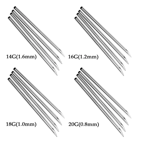 Professional Stainless Steel Body Piercing Needles Sterilized Disposable For Nose Ear Lip Navel Piercing Tool Gauges