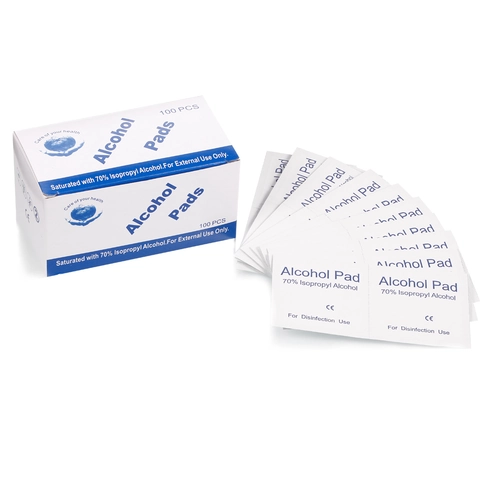 Disposable Alcohol Pads Isopropyl Alcohol Prep Pads Individually Wrapped Skin Cleansing Disinfection Wipes Home Travel