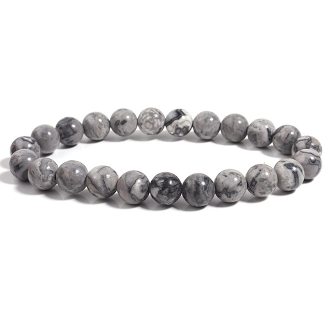 Natural Stone Beads Bracelet For Women Men Agate Dragon Blood Stone Beaded Stretch Bracelet Handmade Healing Crystal Jewelry Gift