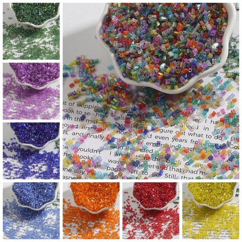 Perles de Verre Irisées de 2mm pour Création de Bijoux DIY Broderie Couture à la Main Matériaux Arcobaleno AB